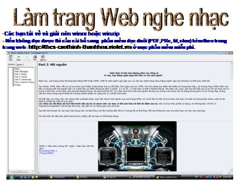 Hướng dẫn làm Web nghe nhạc