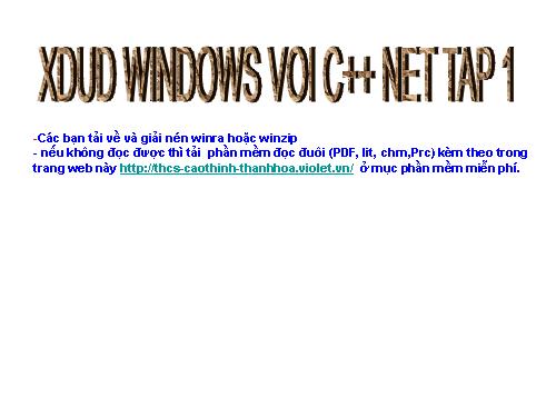 XDUD WINDOWS VOI C++ NET (TAP 1)