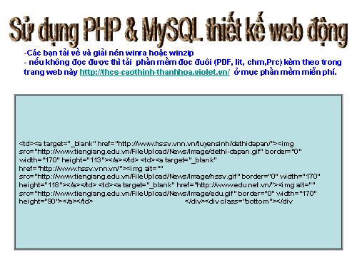 Su dung PHP thiet ke web dong