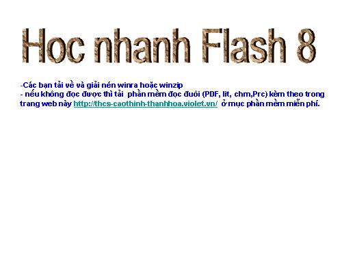 Hoc nhanh Flash 8