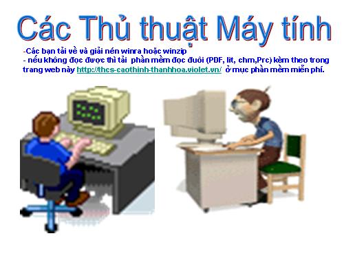 Các thủ thuật máy tính cơ bản