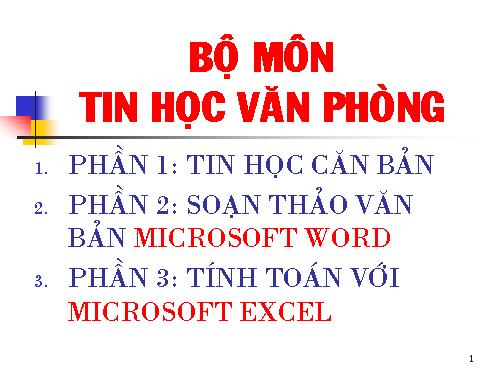 Bài giảng Ms Word