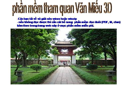 phần mềm tham quan văn miếu 3D