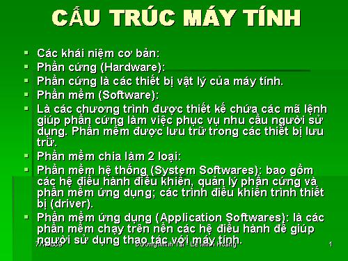 Cấu Trúc Máy Tính