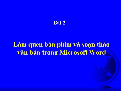 Word-Làm quen với bàn phím