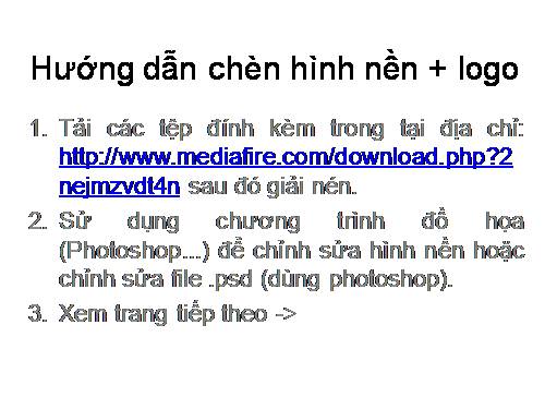 Hướng dẫn chèn hình nền