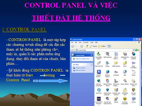 Contron Panel va thiet dat he thong