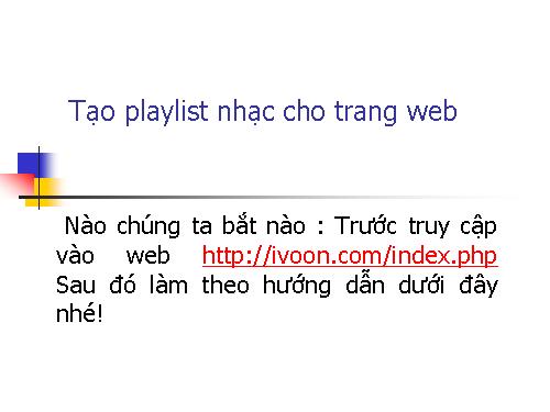 Chèn nhạc nền vào trang web cá nhân