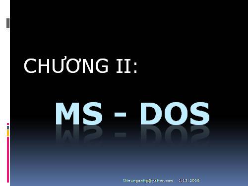 Tổng quan về hệ điều hành MS-DOS