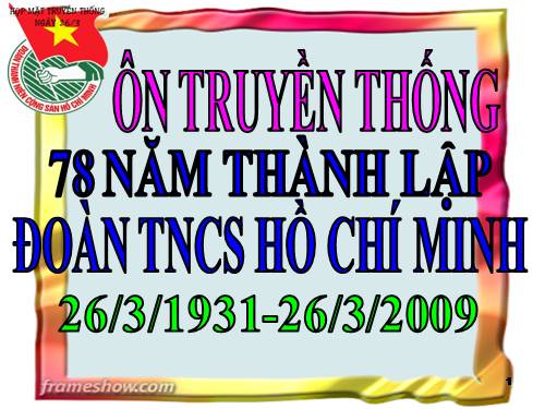 nội dung sinh hoạt Đoàn ngày 26/3/2009