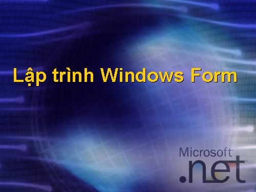 Lập trình Windows Form