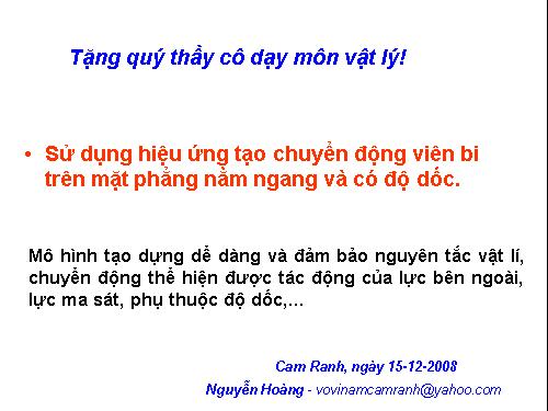 Thủ thuật hay_chuyển động viên bi