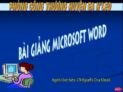 Bài giảng Microsoft Word