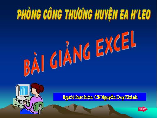 Bài giảng ExCel (thư viện điện tử)