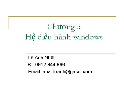 Hệ điều hành Window