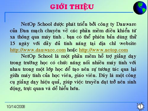 Sử dụng NetOpSchool trong giảng dạy