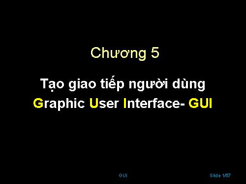 Tạo giao tiếp người dùng