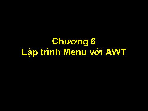 Lập trình Menu với AWT