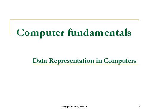 Computer fundamentals