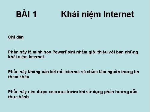 Bài 1 - Khái niệm Internet