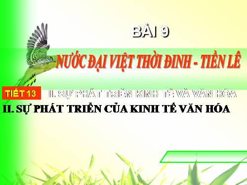 Bài 9. Nước Đại Cồ Việt thời Đinh - Tiền Lê