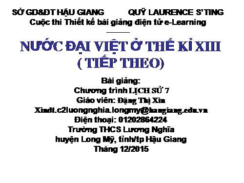 Bài 13. Nước Đại Việt ở thế kỉ XIII