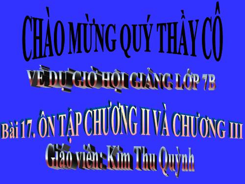 Bài 17. Ôn tập chương II và chương III