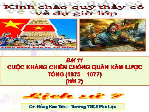 Bài 11. Cuộc kháng chiến chống quân xâm lược Tống (1075 - 1077)