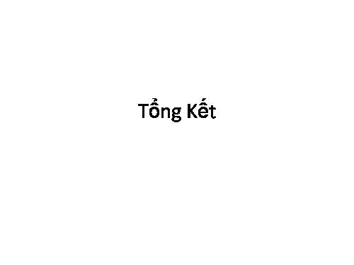 Bài 30. Tổng kết