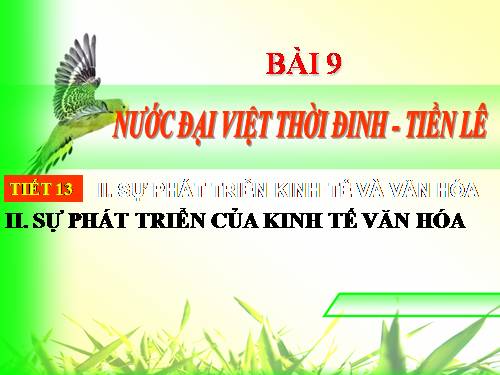 Bài 9. Nước Đại Cồ Việt thời Đinh - Tiền Lê