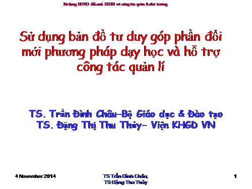 Sử dụng sơ đồ tư duy trong dạy học lịch sử