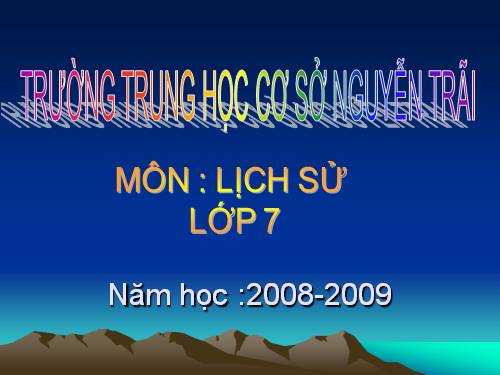 Tiết Ôn Tập Lịch Sử