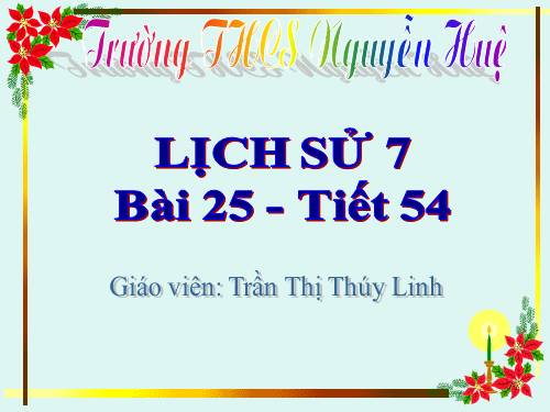 Bài 25. Phong trào Tây Sơn