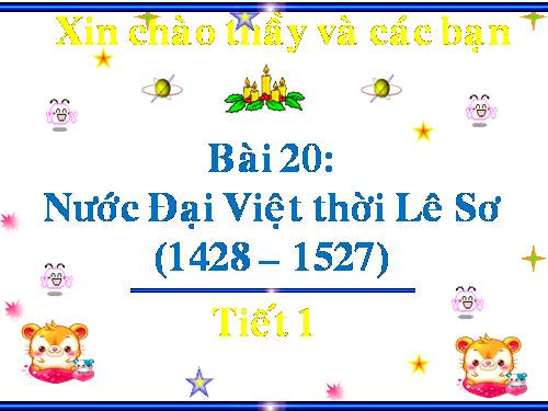 Bài 20. Nước Đại Việt thời Lê sơ (1428 - 1527)