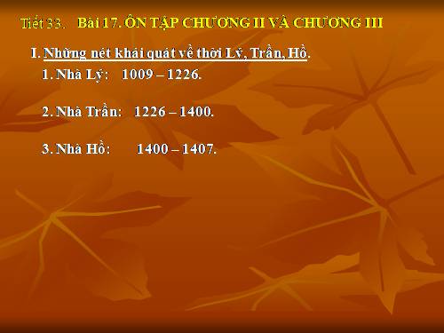 Bài 17. Ôn tập chương II và chương III