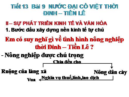 Bài 9. Nước Đại Cồ Việt thời Đinh - Tiền Lê