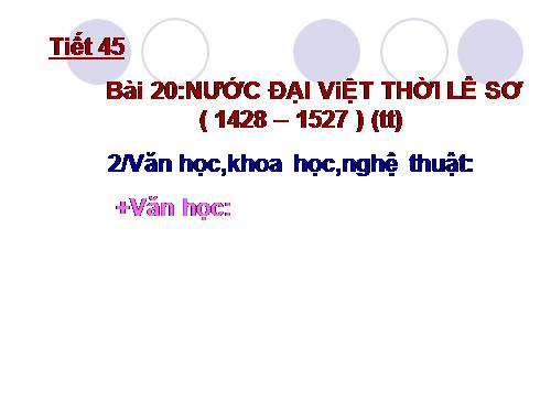 Bài 20. Nước Đại Việt thời Lê sơ (1428 - 1527)