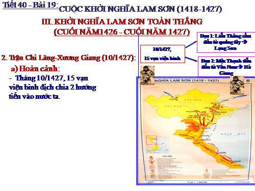 Bài 19. Cuộc khởi nghĩa Lam Sơn (1418 - 1427)