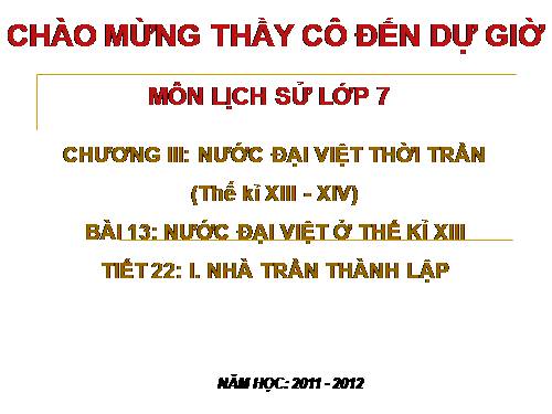 Bài 13. Nước Đại Việt ở thế kỉ XIII