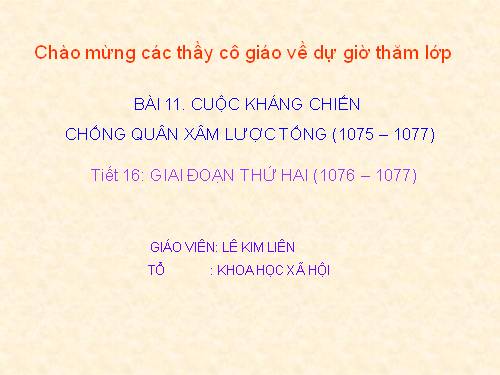 Bài 11. Cuộc kháng chiến chống quân xâm lược Tống (1075 - 1077)