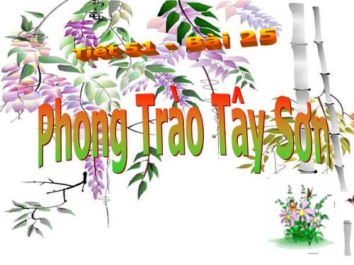 Bài 25. Phong trào Tây Sơn