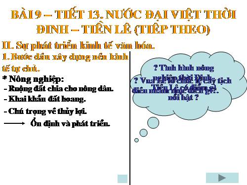 Bài 9. Nước Đại Cồ Việt thời Đinh - Tiền Lê