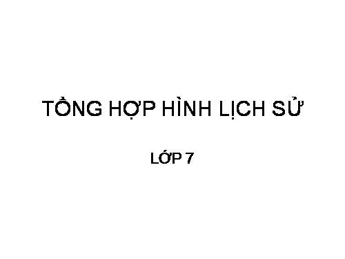 TỔNG HỢP HÌNH LỊCH SỬ 7