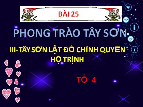 Bài 25. Phong trào Tây Sơn