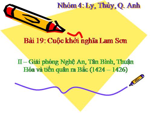 Bài 19. Cuộc khởi nghĩa Lam Sơn (1418 - 1427)