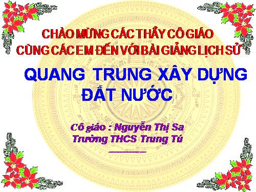 Bài 26. Quang Trung xây dựng đất nước