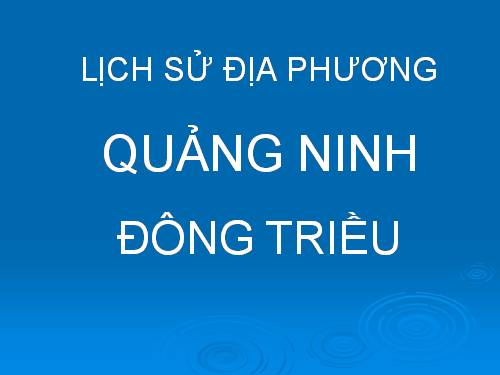 Tiết  Lịch sử địa phương