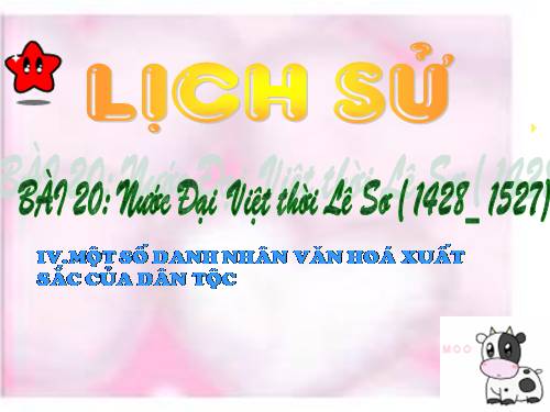 Bài 20. Nước Đại Việt thời Lê sơ (1428 - 1527)