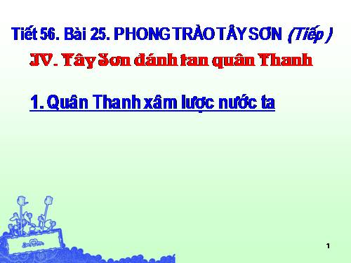 Bài 25. Phong trào Tây Sơn