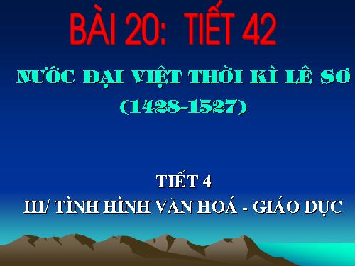 Bài 20. Nước Đại Việt thời Lê sơ (1428 - 1527)